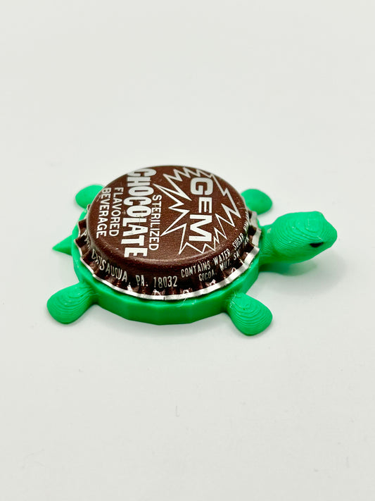 GEM Chocolate Beverage - Bottle Cap Magnet Turtle