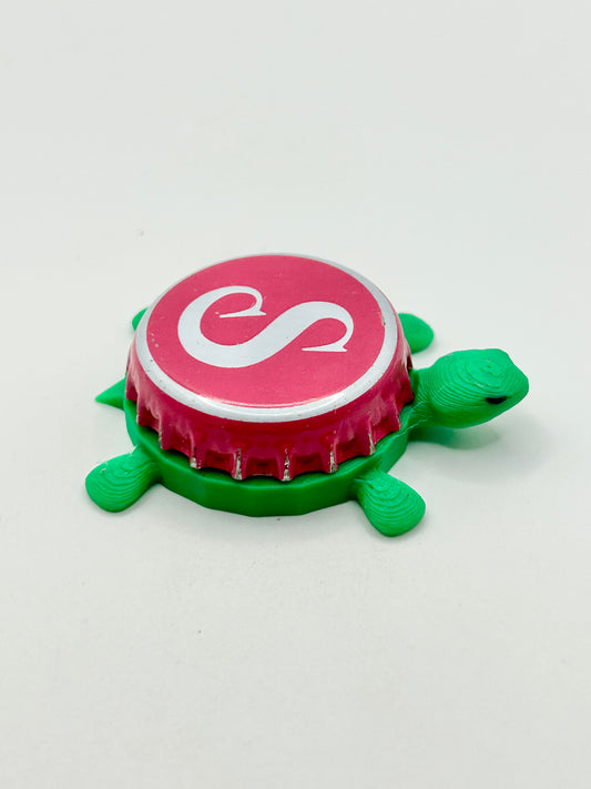 Saugatuck Brewing (Pink) - Bottle Cap Magnet Turtle