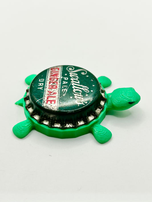 Swallow’s Ginger Ale Soda (Vintage) - Bottle Cap Magnet Turtle