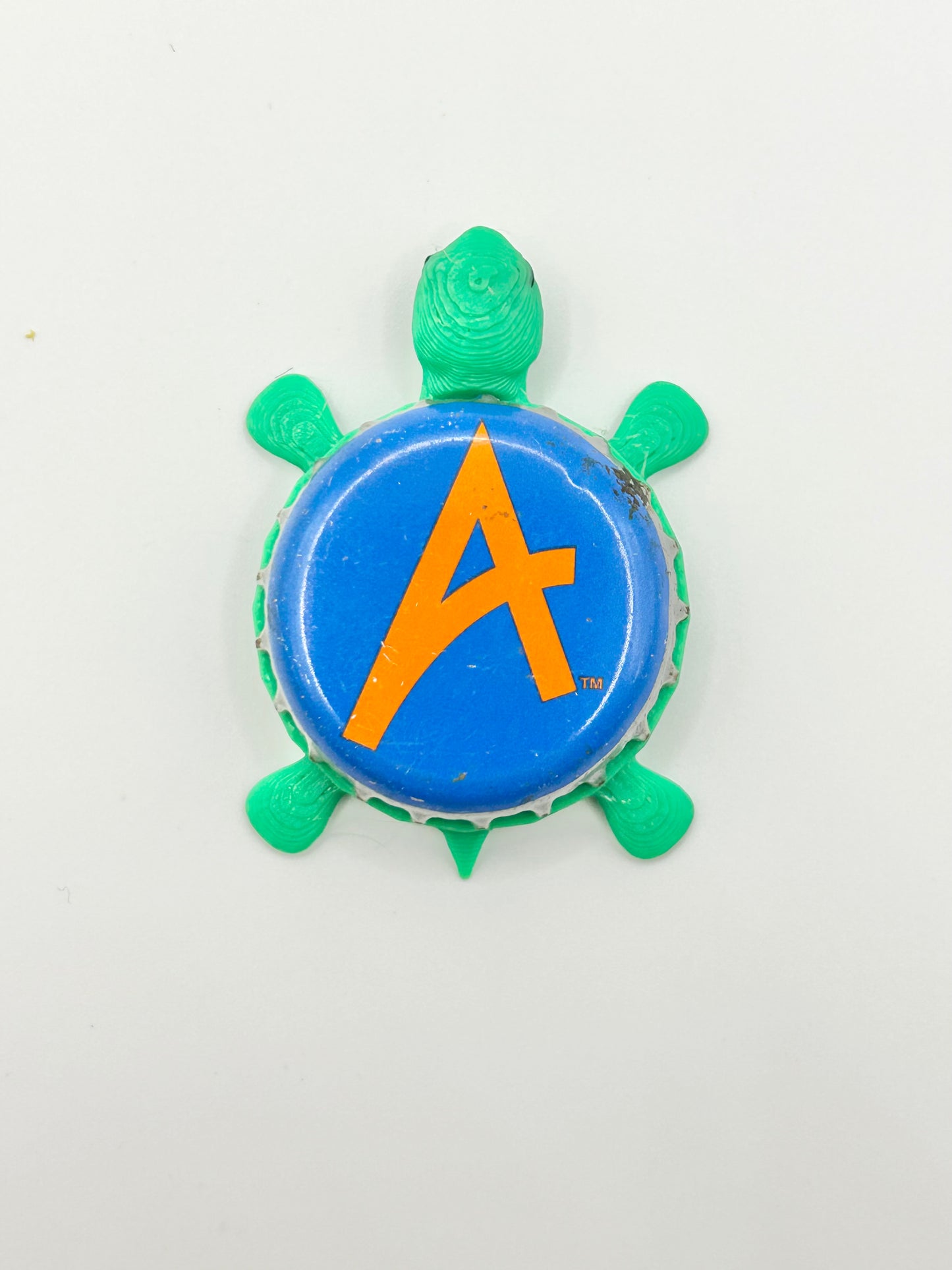 Aquarius (Orange A) - Bottle Cap Magnet Turtle