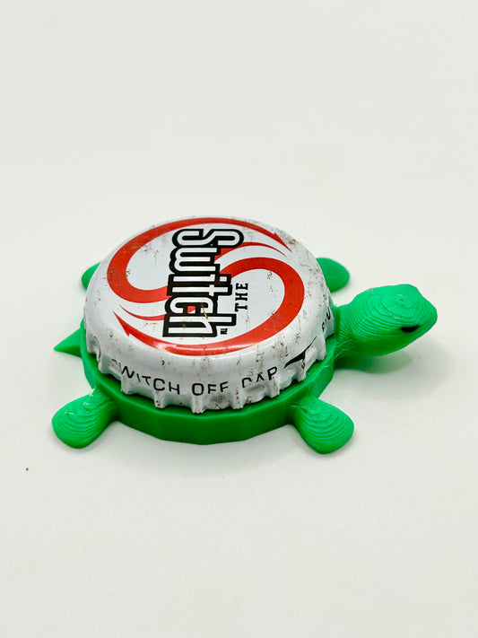 The Switch Brewing - Bottle Cap Magnet Turtle Shell Shocked Art