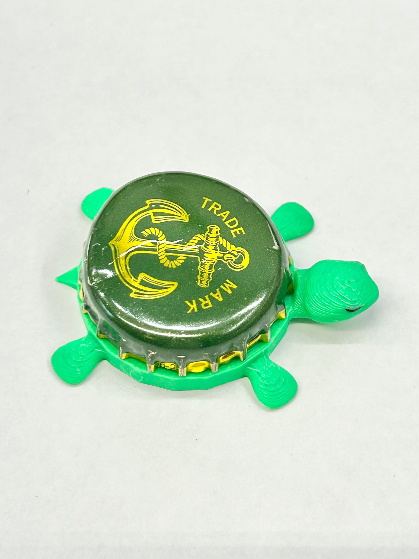 Anchor Brewing (Green) - Bottle Cap Magnet Turtle