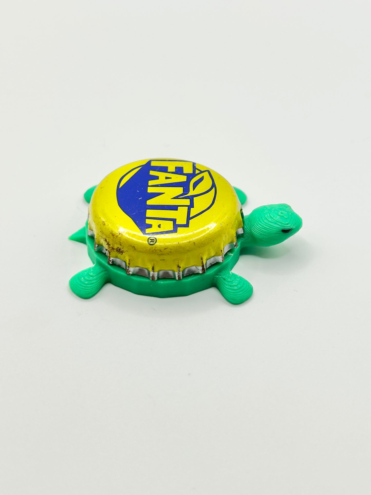 Fanta Pineapple Soda - Bottle Cap Magnet Turtle