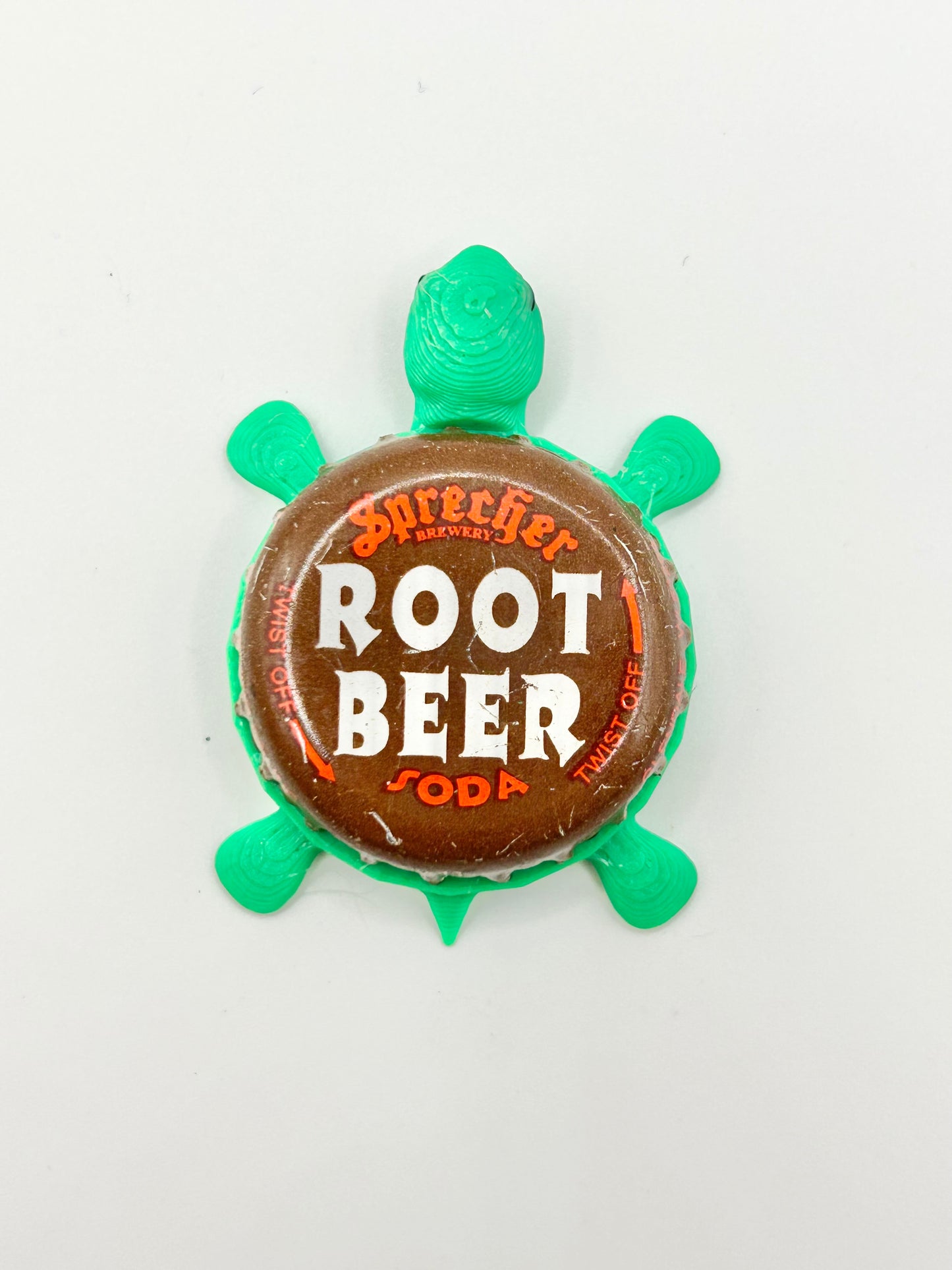 Sprecher Root Beer (Vintage) - Bottle Cap Magnet Turtle