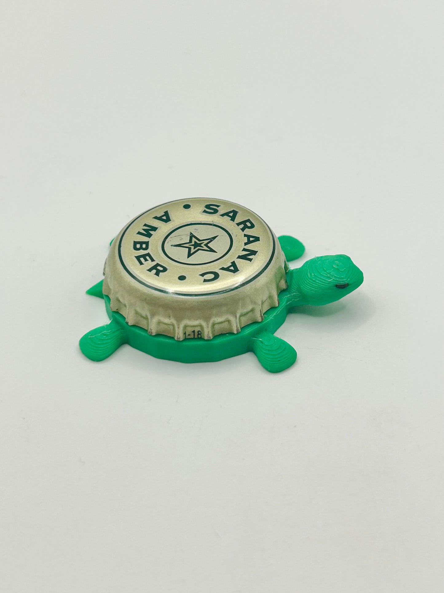 Saranac Amber - Bottle Cap Magnet Turtle