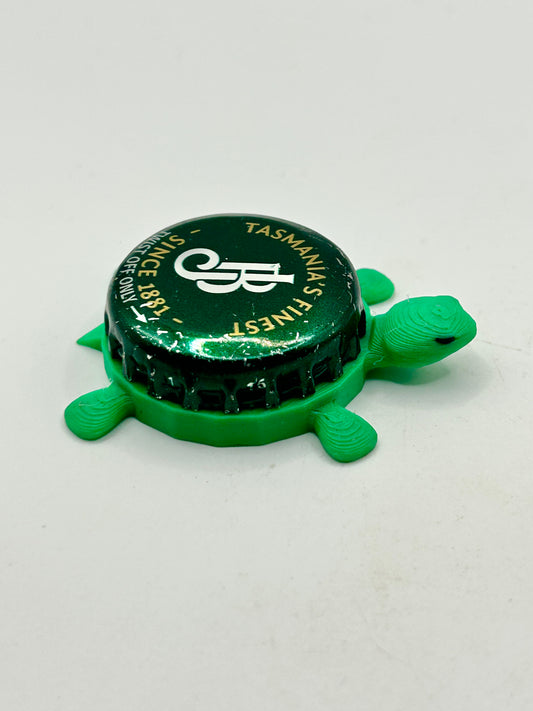 James Boag Brewing (Green) - Bottle Cap Magnet Turtle Shell Shocked Art