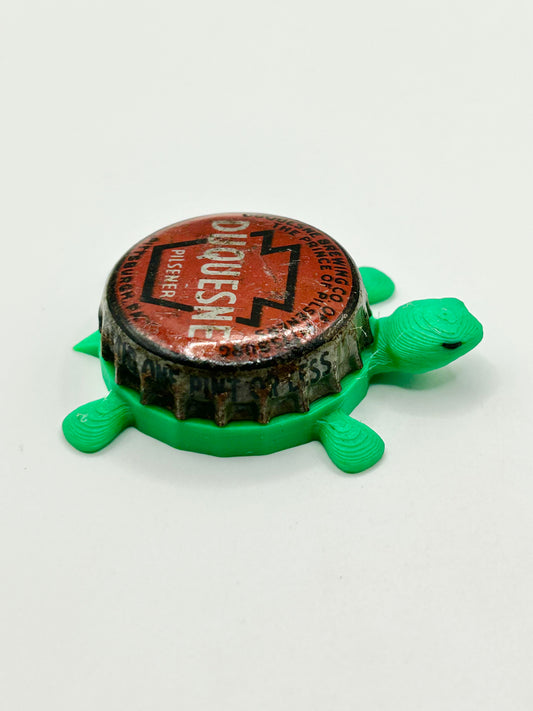 Duquesne Beer (Vintage) - Bottle Cap Magnet Turtle
