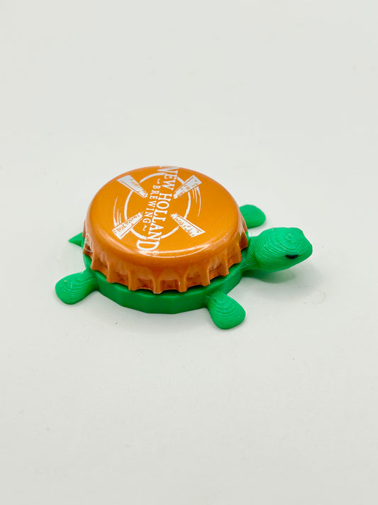 New Holland Brewing (Orange) - Bottle Cap Magnet Turtle