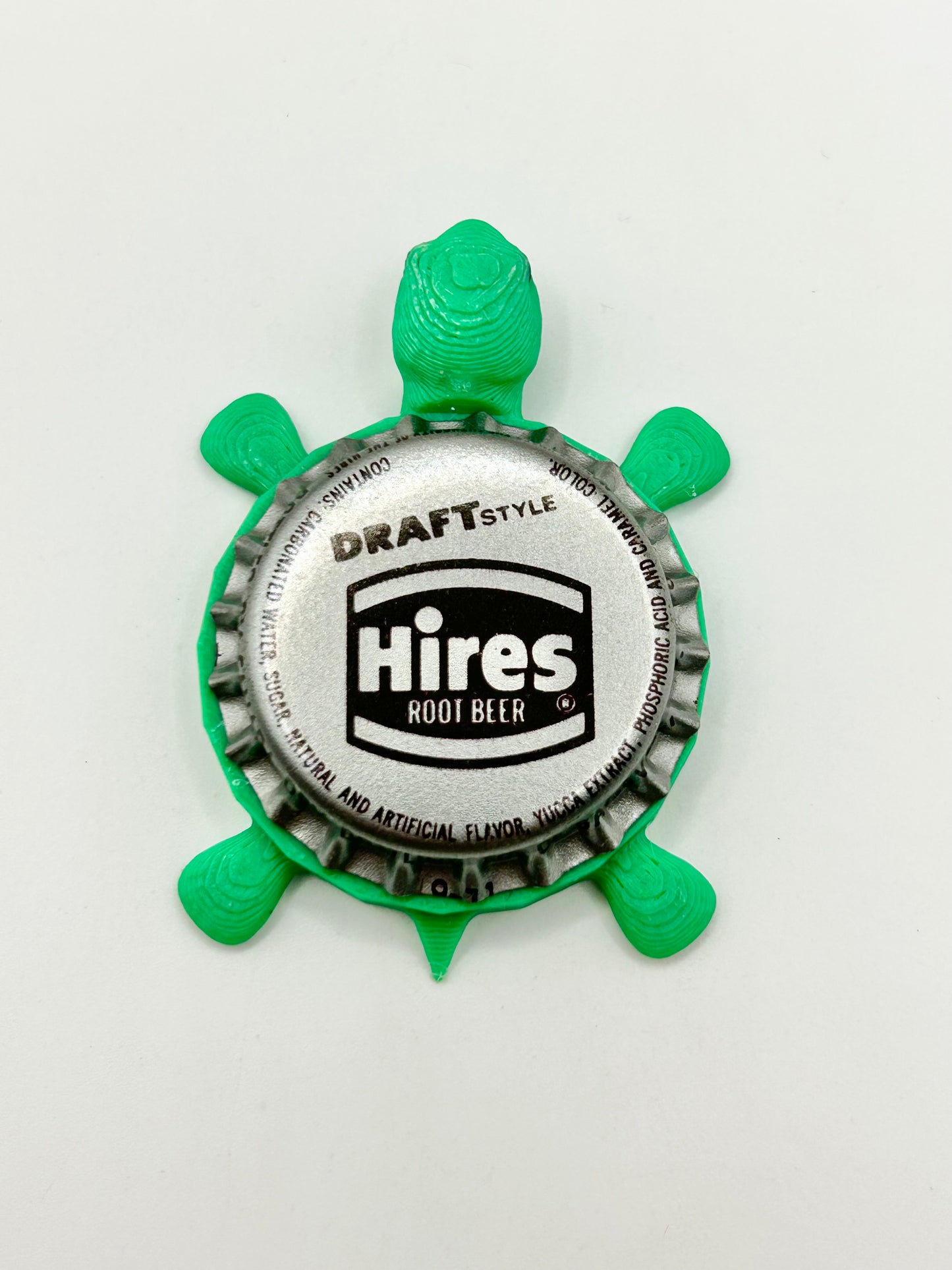 Hires Root Beer - Bottle Cap Magnet Turtle