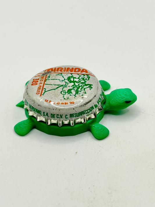 Mirinda Soda Taz (Vintage) - Bottle Cap Magnet Turtle Shell Shocked Art