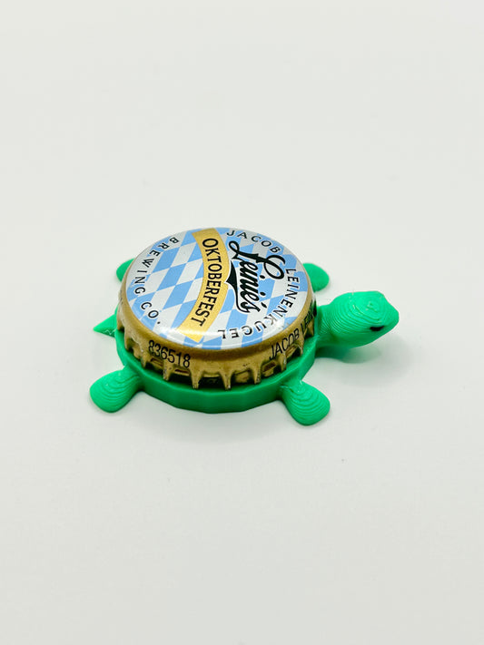 Leinenkugel's Oktoberfest (Checkered Pattern) - Bottle Cap Magnet Turtle