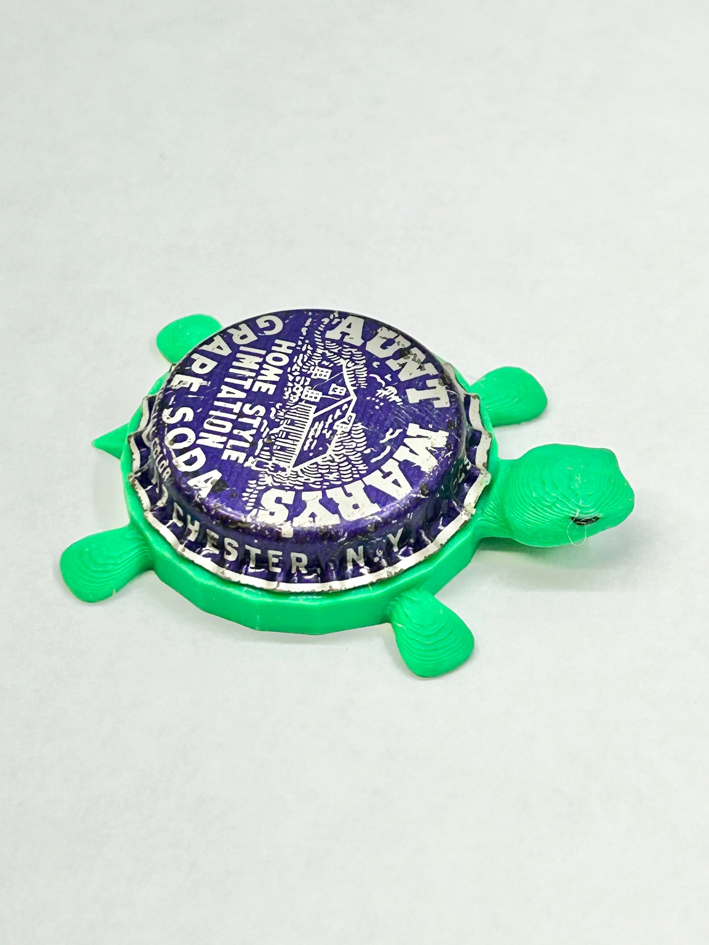 Aunt Mary’s Grape Soda (Vintage) - Bottle Cap Magnet Turtle