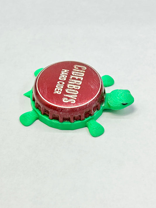 Cider Boys Hard Cider - Bottle Cap Magnet Turtle Shell Shocked Art