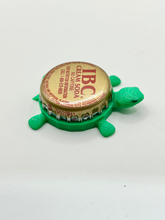 IBC Cream Soda (Older Design) - Bottle Cap Magnet Turtle