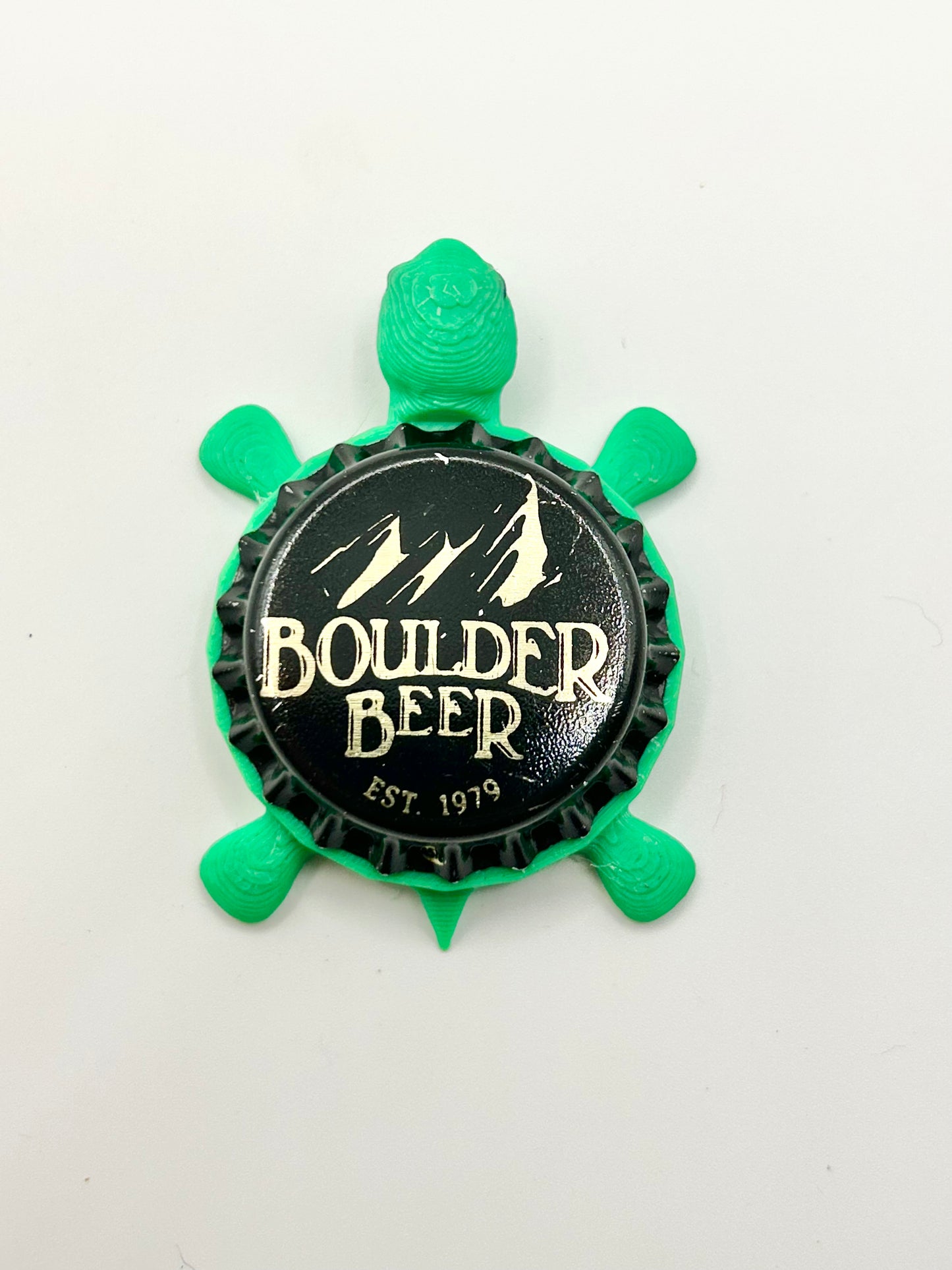 Boulder Beer (Vintage) - Bottle Cap Magnet Turtle