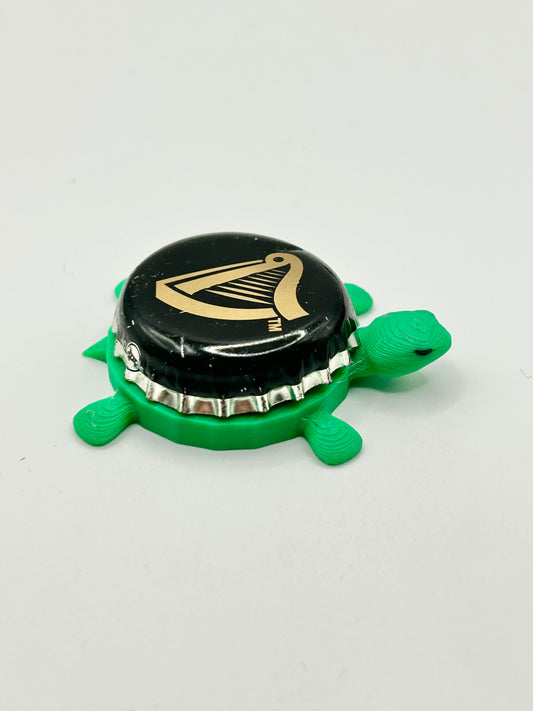 Guinness Harp (Black and Gold) - Bottle Cap Magnet Turtle