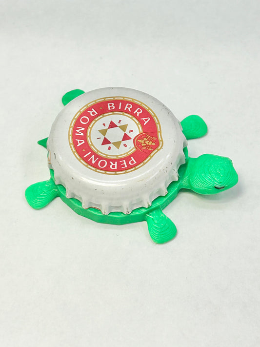 Peroni Roma Birra - Bottle Cap Magnet Turtle
