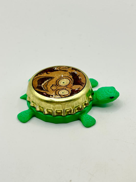 Jester King Brewing - Bottle Cap Magnet Turtle Shell Shocked Art