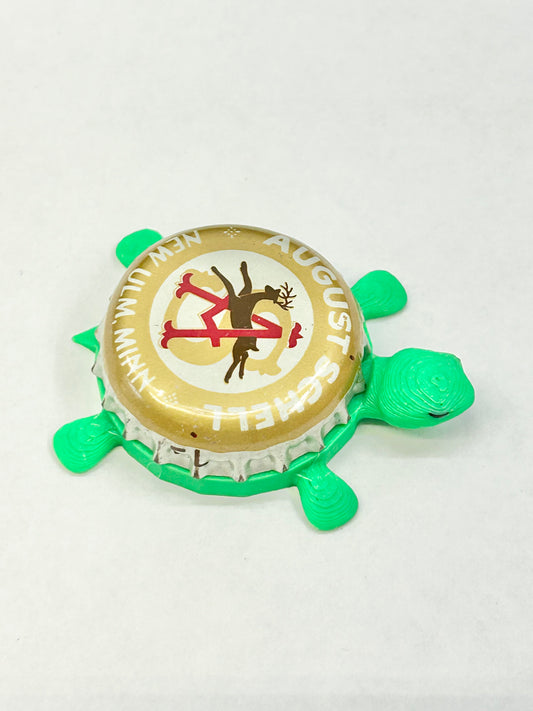 August Schell Brewing (Gold) - Bottle Cap Magnet Turtle