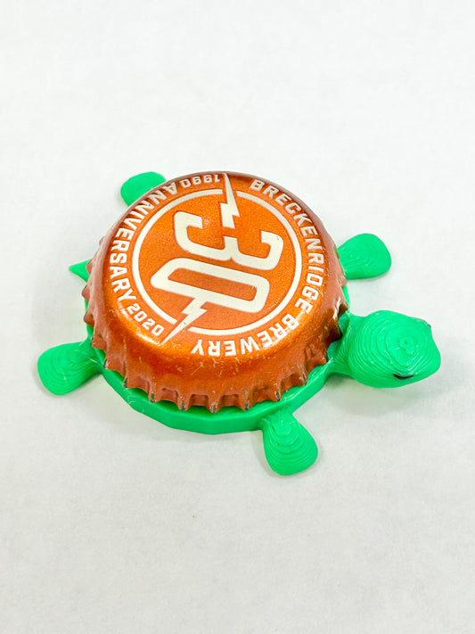 Breckenridge Brewery (Orange - 30th Anniversary) - Bottle Cap Magnet Turtle