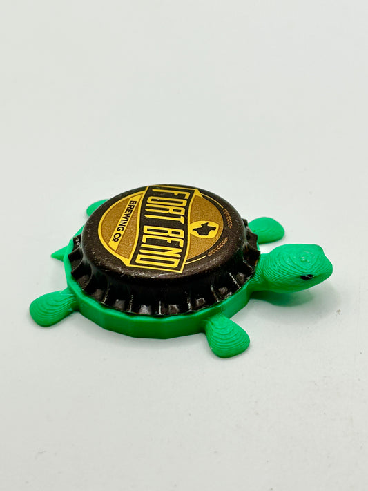 Fort Bend Brewing - Bottle Cap Magnet Turtle Shell Shocked Art