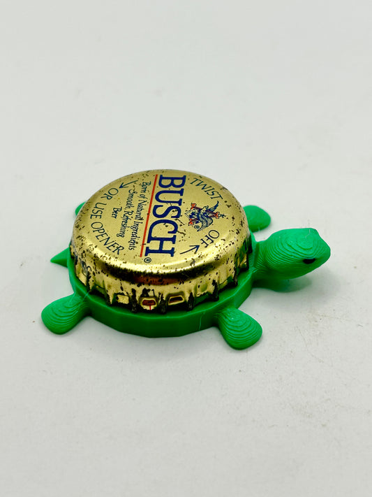 Busch (Gold, Vintage) - Bottle Cap Magnet Turtle Shell Shocked Art