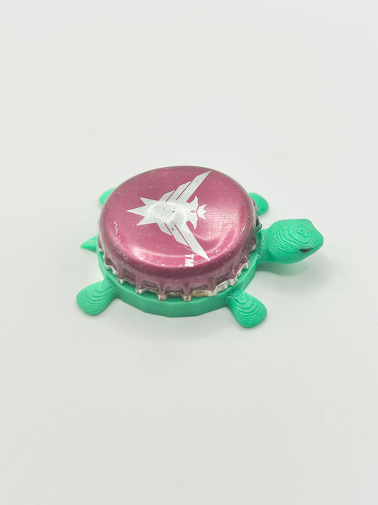 Smirnoff Eagle (Magenta) - Bottle Cap Magnet Turtle