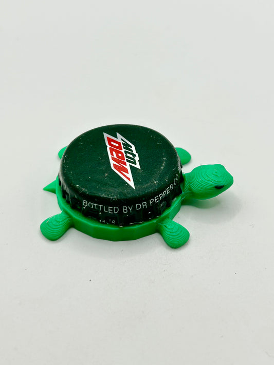 Mountain Dew (Mtn Dew) - Bottle Cap Magnet Turtle