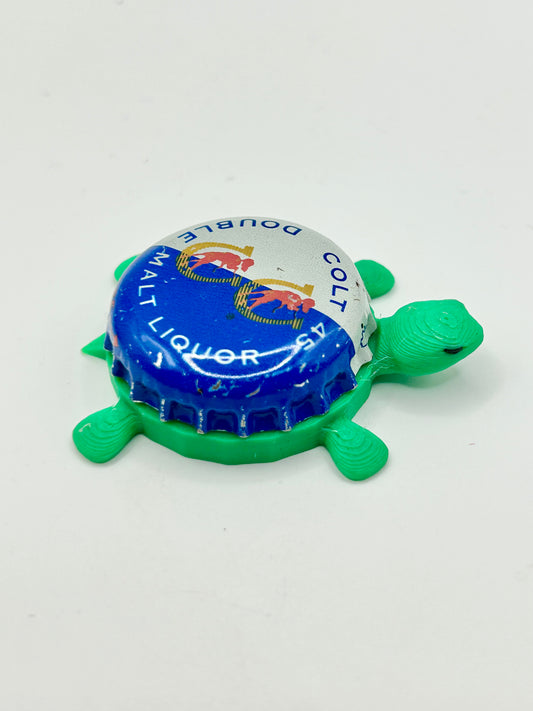 Colt 45 Double Malt Liquor - Bottle Cap Magnet Turtle