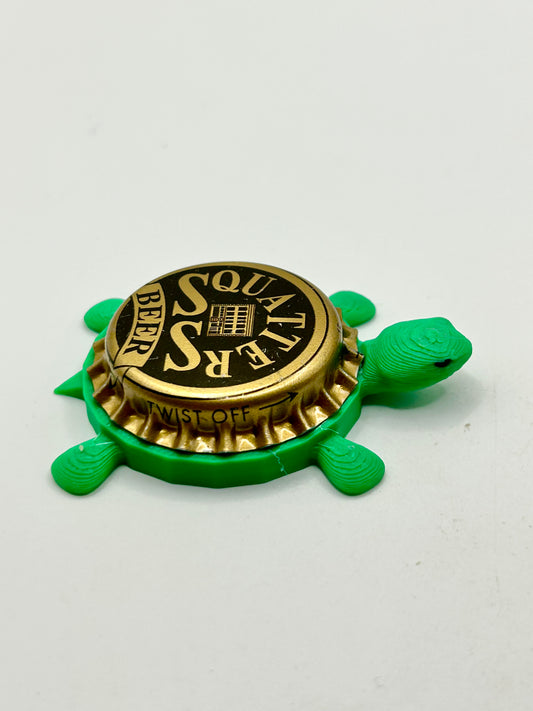 Squatters Beer - Bottle Cap Magnet Turtle Shell Shocked Art