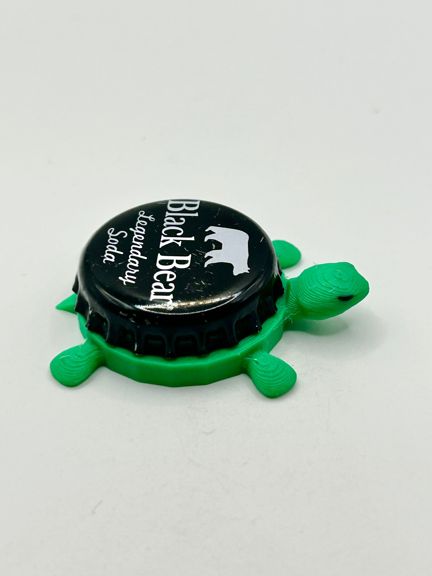 Black Bear Legendary Soda - Bottle Cap Magnet Turtle