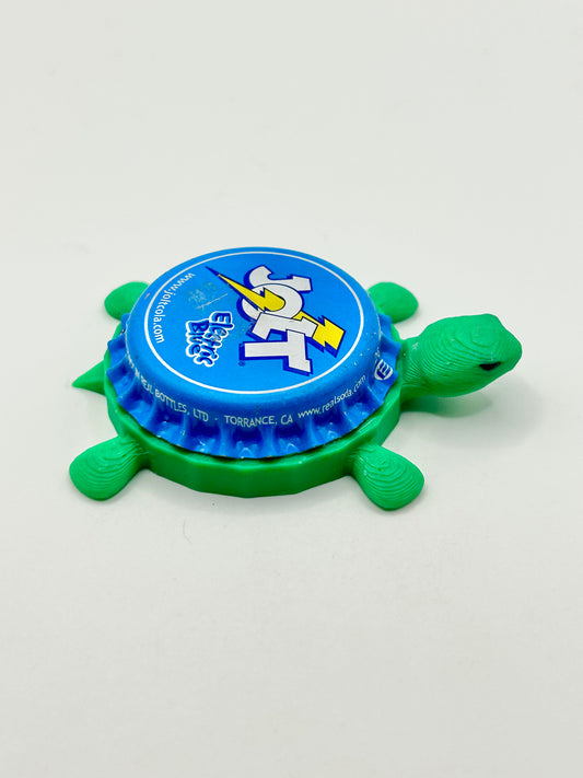 Jolt Electric Blue - Bottle Cap Magnet Turtle