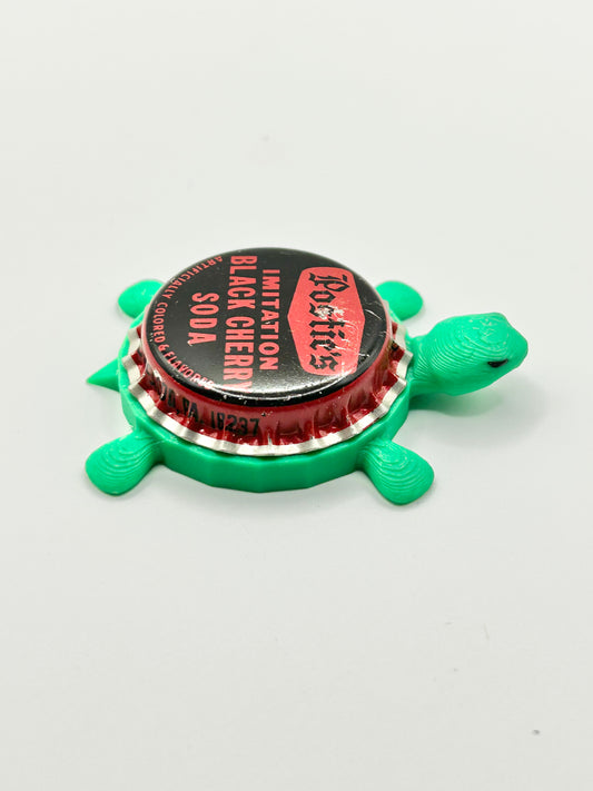 Postie’s Black Cherry Soda - Bottle Cap Magnet Turtle