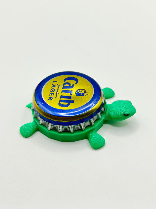 Carib Lager Beer - Bottle Cap Magnet Turtle