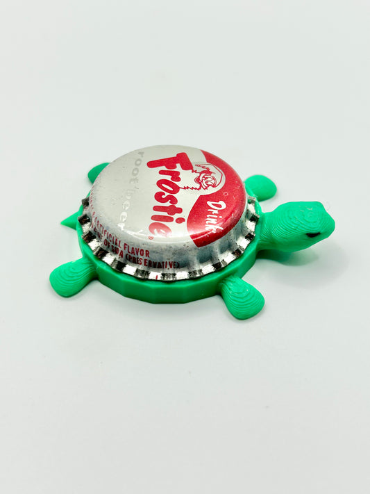 Frostie Root Beer Soda (Vintage) - Bottle Cap Magnet Turtle
