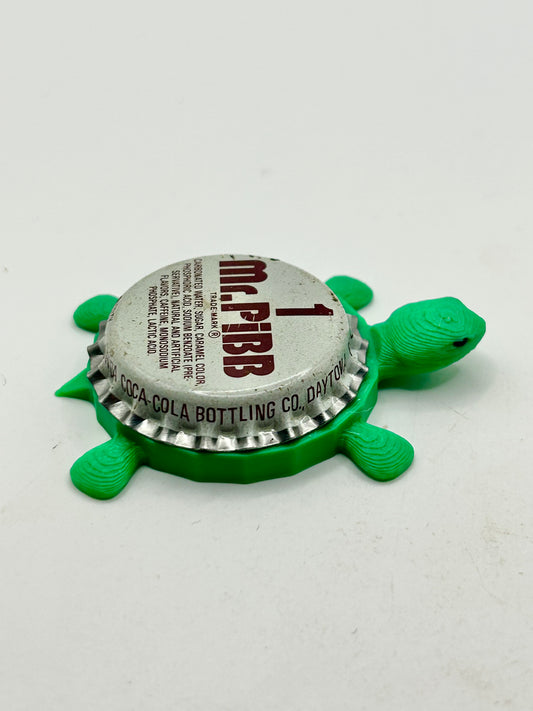 Mr Pibb (1, White Background) - Bottle Cap Magnet Turtle Shell Shocked Art