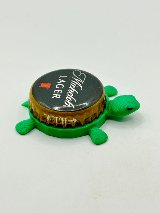Michelob Lager (Vintage) - Bottle Cap Magnet Turtle Shell Shocked Art