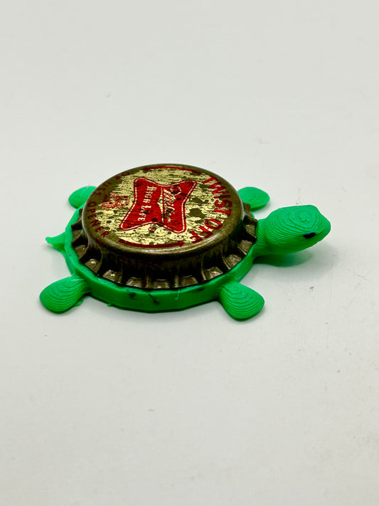 Miller High Life (Vintage Twist Off) - Bottle Cap Magnet Turtle Shell Shocked Art