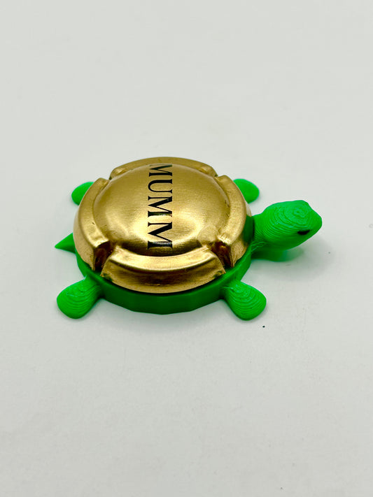 Mumm Napa Wine (Gold) - Bottle Cap Magnet Turtle