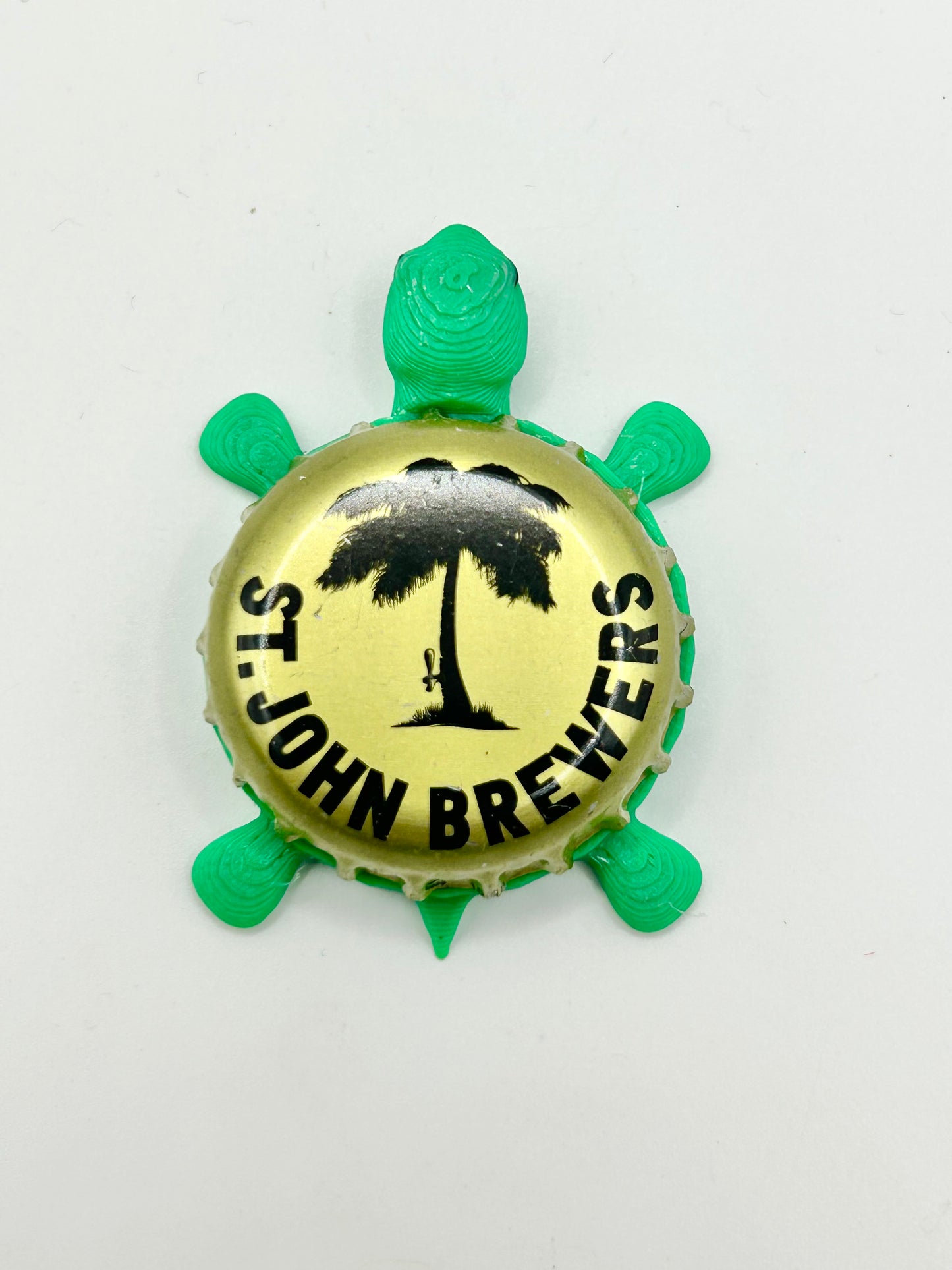 St John Brewers - Bottle Cap Magnet Turtle