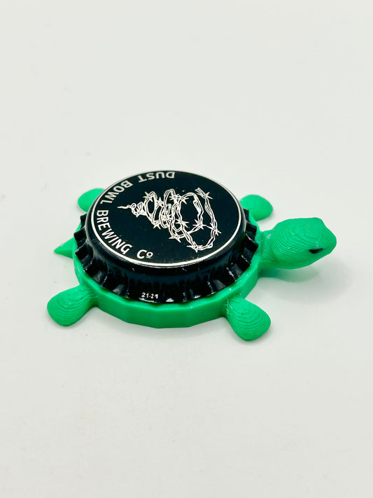 Dust Bowl Brewing (Black) - Bottle Cap Magnet Turtle