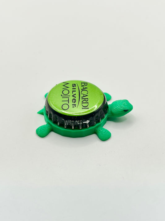 Bacardi Silver Mojito - Bottle Cap Magnet Turtle