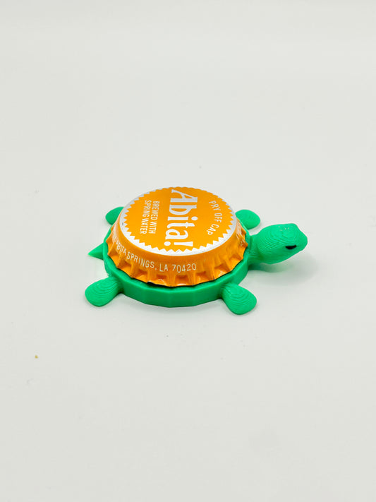 Abita Beer (Orange Cap) - Bottle Cap Magnet Turtle