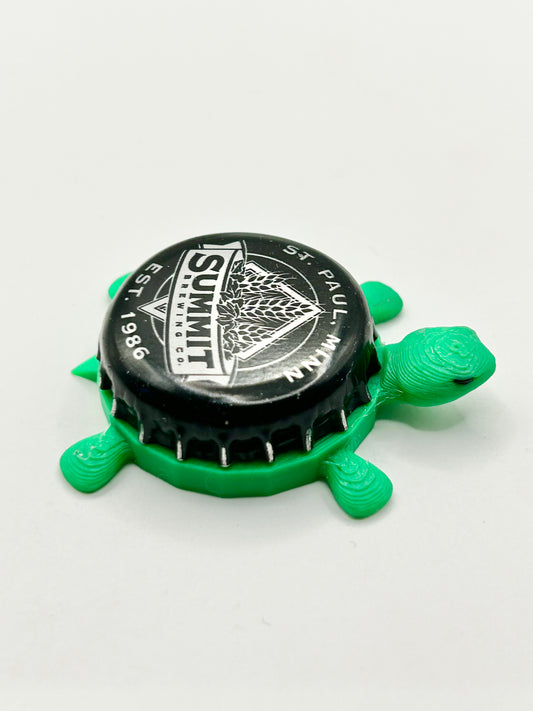 Summit Brewing (Black, Est. 1986)- Bottle Cap Magnet Turtle