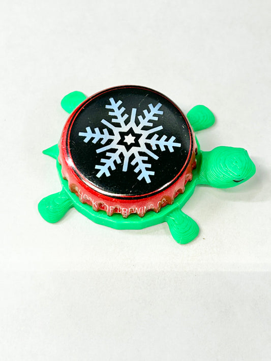 Shock Top Shocolate (Snowflake) - Bottle Cap Magnet Turtle