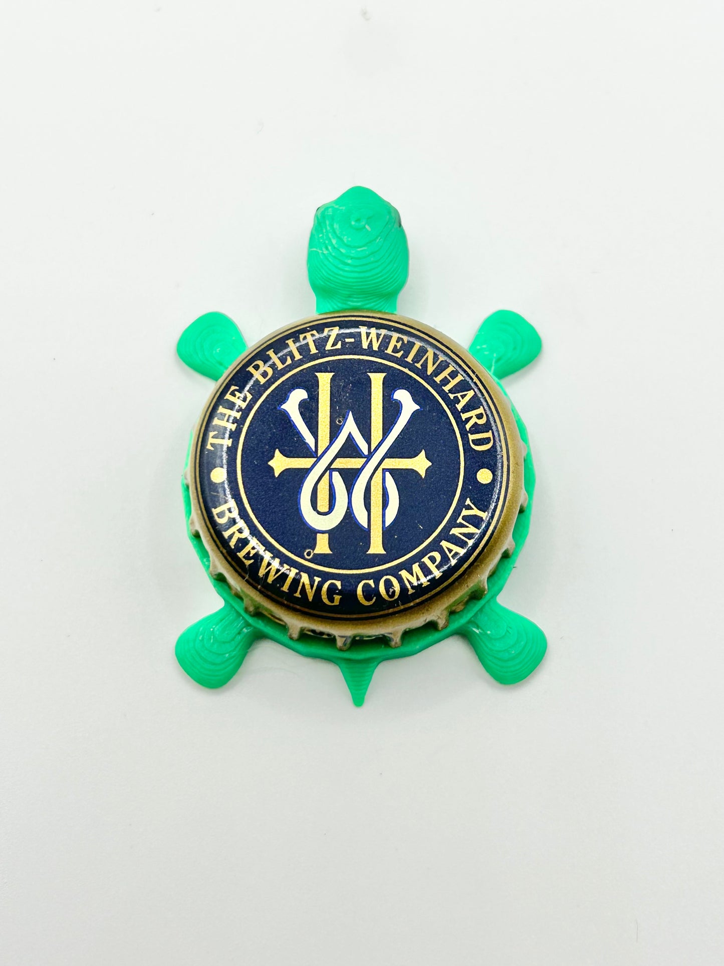 Blitz Weinhard Brewing (Monogram) - Bottle Cap Magnet Turtle