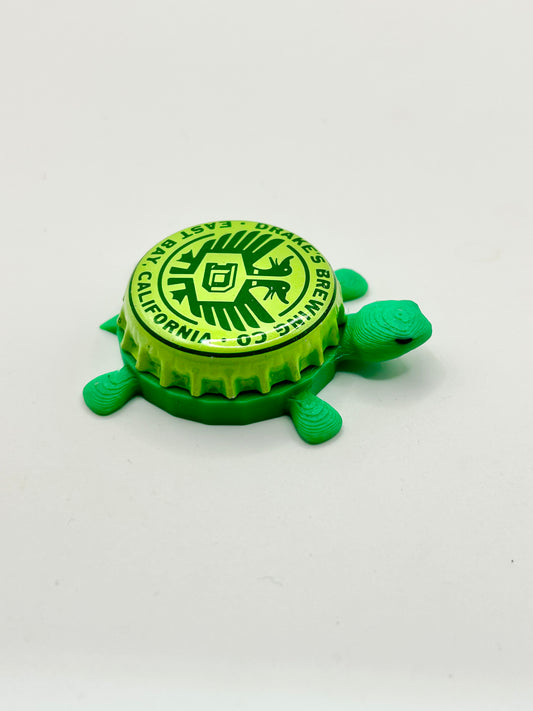 Drake’s Brewing (Green) - Bottle Cap Magnet Turtle