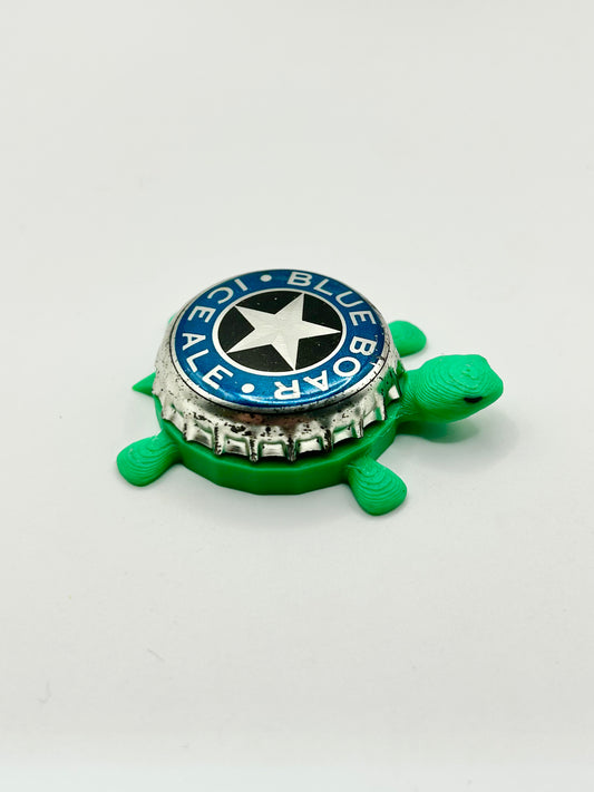 Blue Boar Ice Ale - Bottle Cap Magnet Turtle