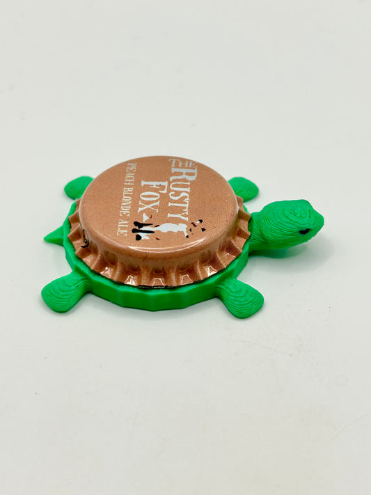 The Rusty Fox Peach Blonde Ale - Bottle Cap Magnet Turtle
