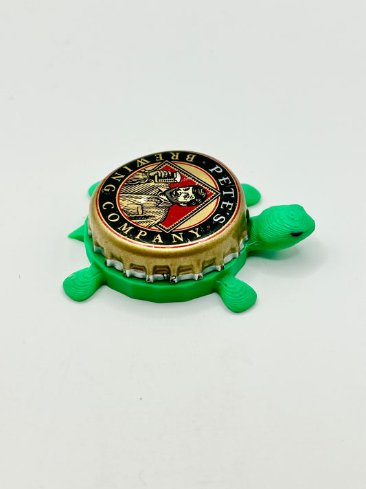 Pete's Brewing Co - Bottle Cap Magnet Turtle